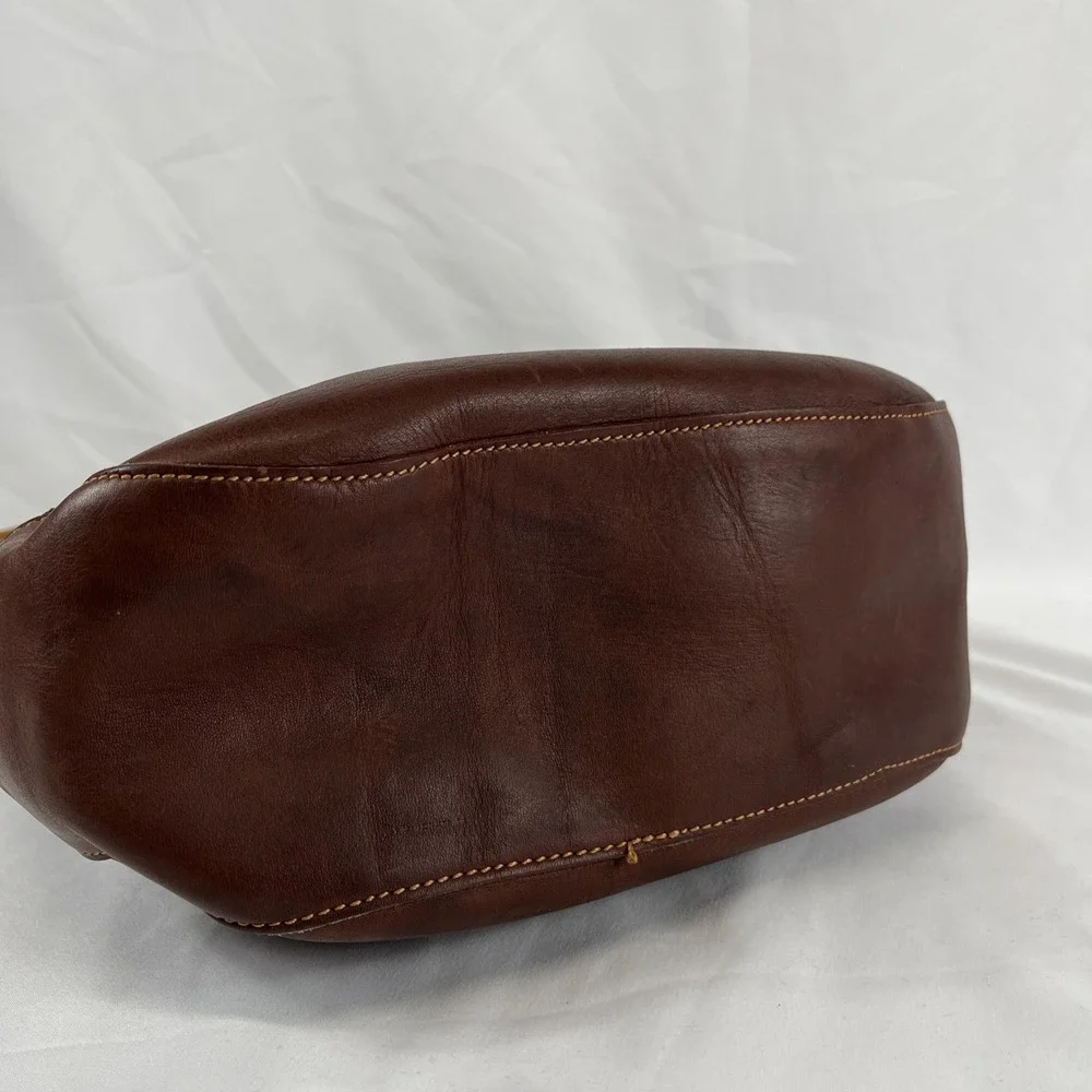 VINTAGE Frye Cognac Brown Leather Hobo Medium‎ Tote Bag
